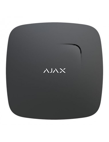 Rilevatore antincendio fumo e calore wireless Ajax nero