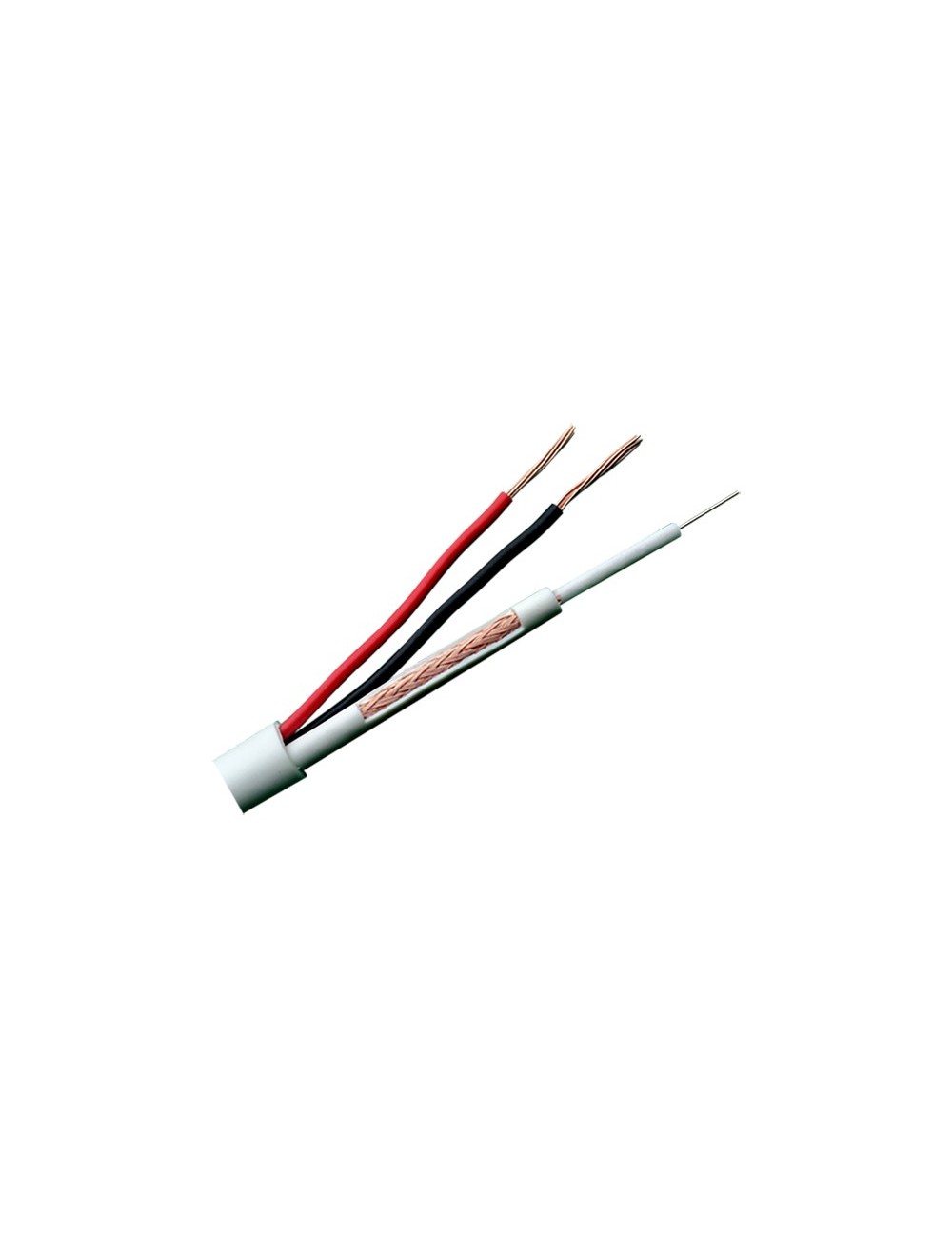 Coaxial cable combined with micro video RG59 + power supply