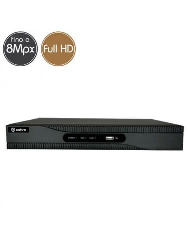 Videoregistratore IP NVR SAFIRE 32 - 8 Megapixel / Full HD - ALLARMI RAID Ultra HD 4K