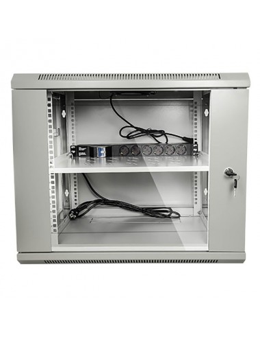 Armadio Rack 6U Cabinet 19" completo grigio - Full optional
