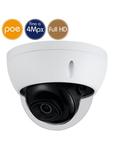 Camera dome IP PoE - 4 Megapixel / Full HD (1080p) - IR 30m