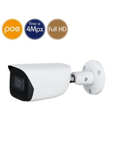 Telecamera IP PoE - 4 Megapixel / Full HD (1080p) - Ultra Low Light - Microfono - IR 50m