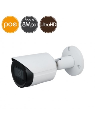 Telecamera IP PoE - 8 Megapixel Ultra HD 4K - Ultra Low Light - IR 30m