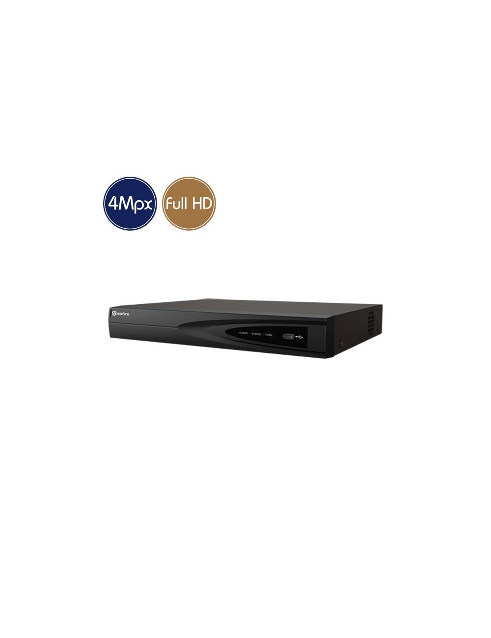 Videoregistratore HD ibrido SAFIRE - DVR 4 canali 4 Megapixel - ALLARMI HDMI