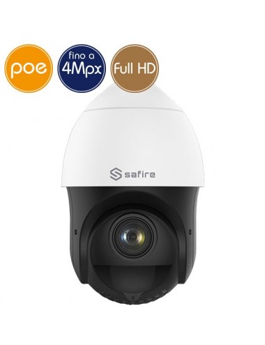Camera IP SAFIRE PoE PTZ - 4 Megapixel - Ultra Low Light - AI - Zoom 25X