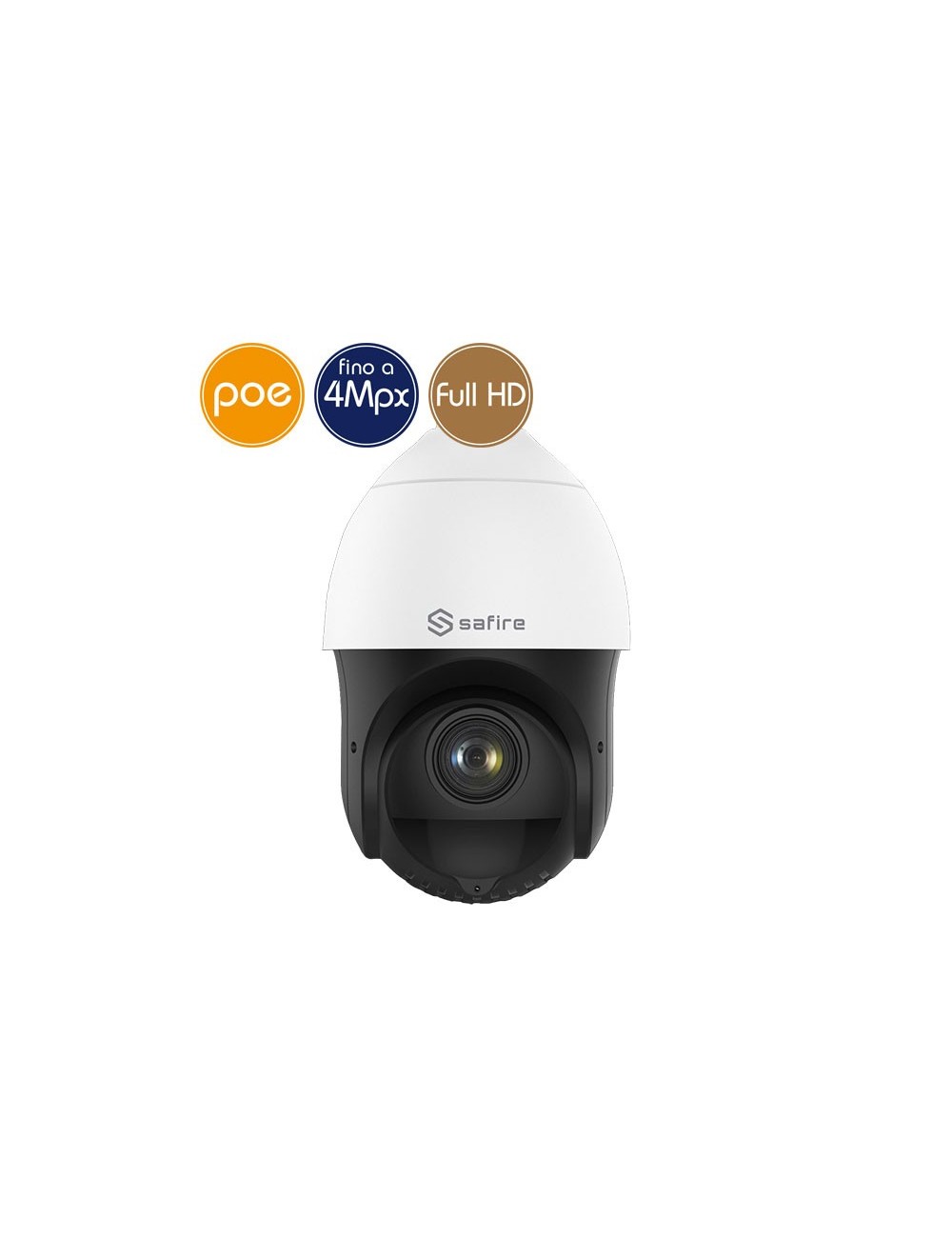 Camera IP SAFIRE PoE PTZ - 4 Megapixel - Ultra Low Light - AI - Zoom 25X