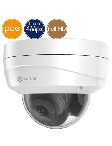Camera dome IP SAFIRE PoE - 4 Megapixel / Full HD (1080p) - Mic - IR 30m