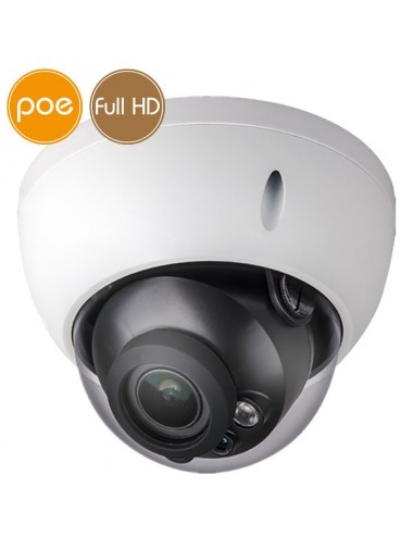 Telecamera dome IP PoE - Full HD (1080p) - Ottica motorizzata 2.7-13.5mm - microSD - IR 30m
