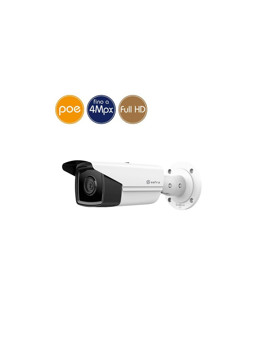 Camera IP SAFIRE PoE - 4 Megapixel - Ultra Low Light - IR 80m