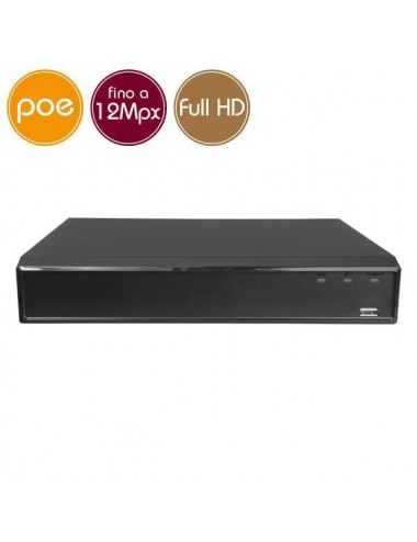 Videoregistratore IP NVR PoE 16 - 12 Megapixel / Full HD - ALLARMI RAID Ultra HD 4K