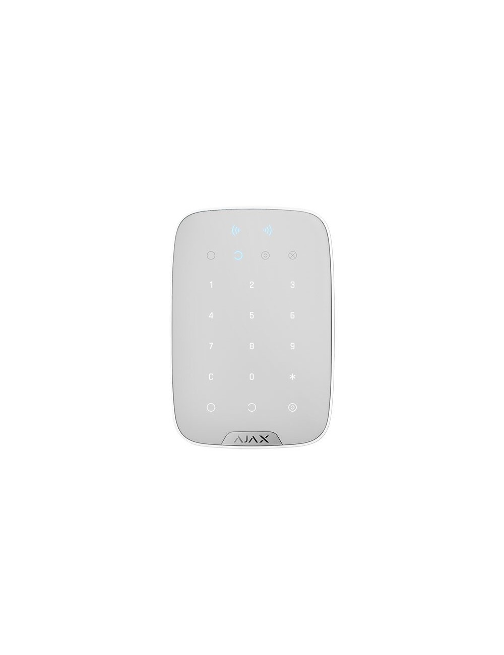 KeyPad Plus supporting contactless cards and key fobs Ajax white