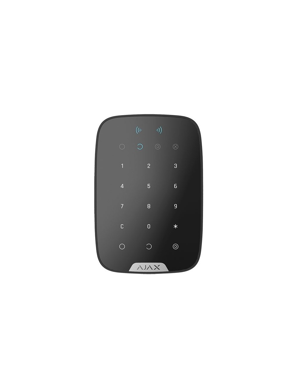 Tastiera indipendente che supporta carte e portachiavi contactless wireless Ajax nero