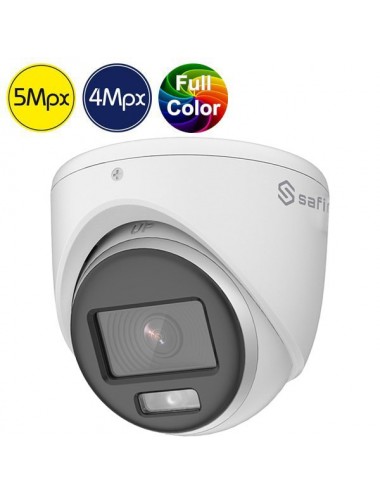 Telecamera dome HD SAFIRE a colori di notte - 5 e 4 Megapixel - Microfono - IR 20m