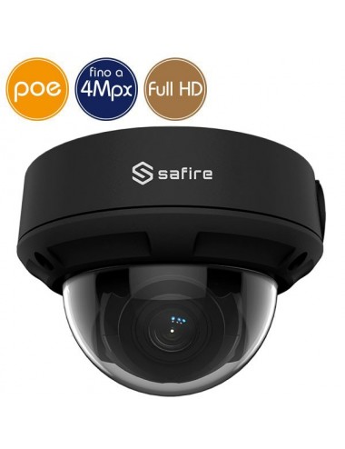 Dome camera IP SAFIRE PoE - 4 Megapixel - Motorized zoom 2.8-12mm - IR 30m