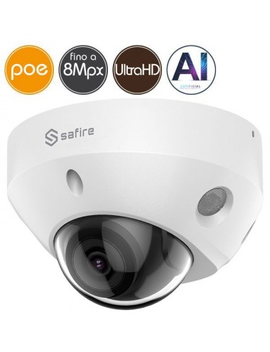 Camera IP SAFIRE PoE - 8 Megapixel Ultra HD 4K - AI2 - IR 30m