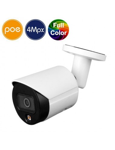 Camera IP PoE - 4 Megapixel - Night Color - Mic - IR 30m