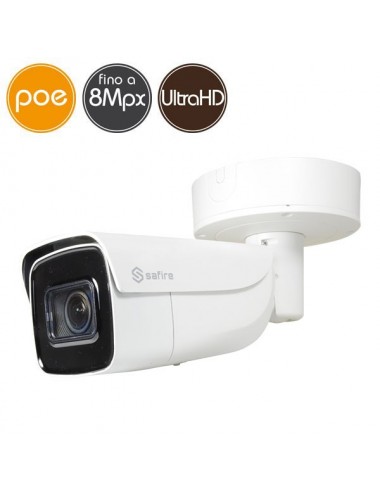 Camera IP SAFIRE PoE - 8 Megapixel Ultra HD 4K - Motorized 2.8-12mm - IR 50m