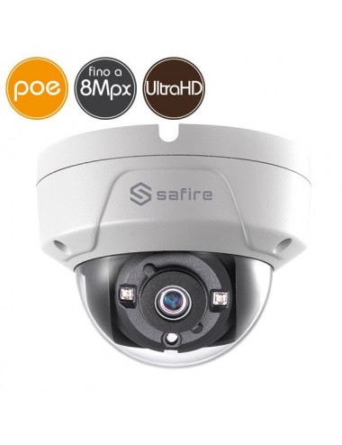 Dome camera IP SAFIRE PoE - 8 Megapixel / Ultra HD 4K - IR 30m