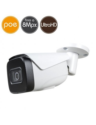 Telecamera IP PoE - 8 Megapixel Ultra HD 4K - Ultra Low Light - Intelligenza Artificiale - IR 30m