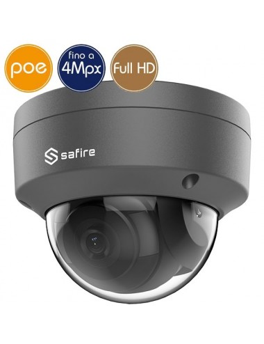 Camera dome IP SAFIRE PoE - 4 Megapixel / Full HD (1080p) - Audio - Alarms - IR 30m