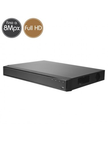 Videorecorder IP NVR 8 - 12 Megapixel / Ultra HD 4K - Alarms - VGA HDMI